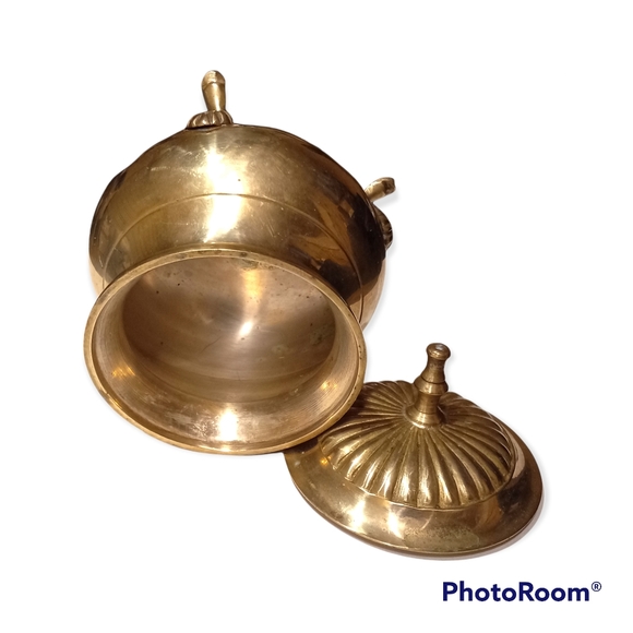 Vintage Silver Brass Jar/India - Picture 2 of 7